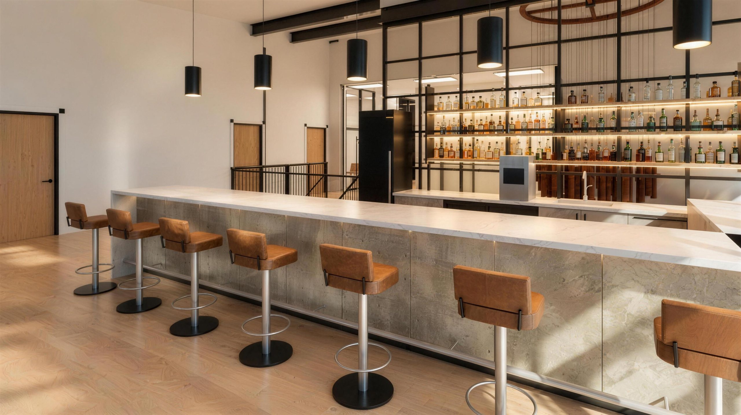 Second floor bar